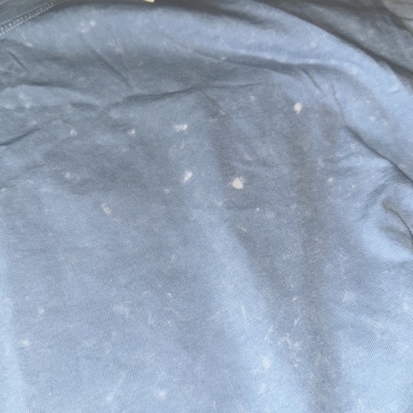 PINK Victoria’s Secret Blue Logo Campus Ruched Side Long Sleeve Tee - Picture 5 of 6